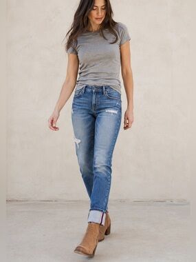 Lucky Brand Sofia White Oak Cone Mills Selvedge Skinny Jeans 30x32